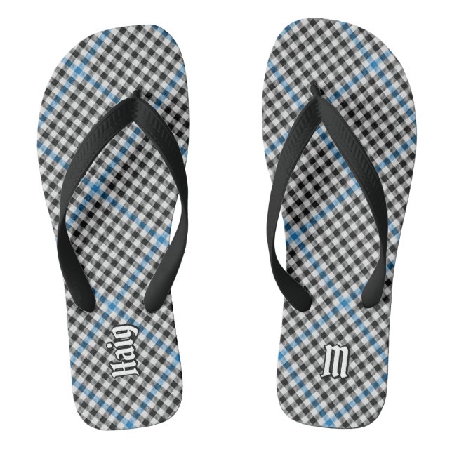Clan Haig Check Tartan Flip Flops (Fußbett)