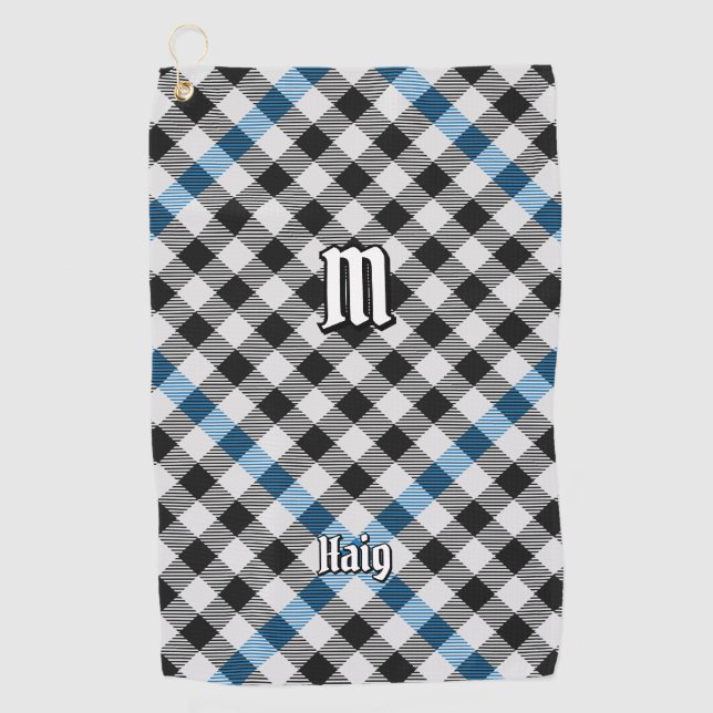 Clan Haig Check Tartan Golfhandtuch (Vorderseite)