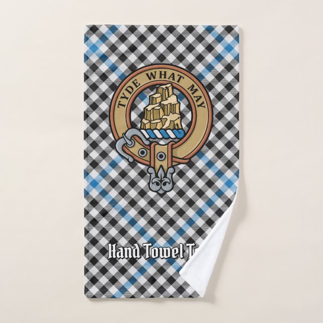 Clan Haig Crest over Check Tartan Badhandtuch Set (Handtuch)