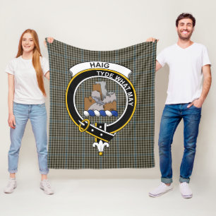 Clan Haig Gray Tartan Kariert Fleecedecke
