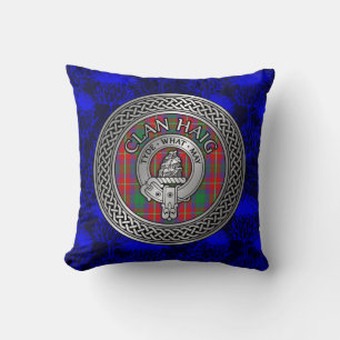 Clan Haig Wappen & Tartan Knot Kissen