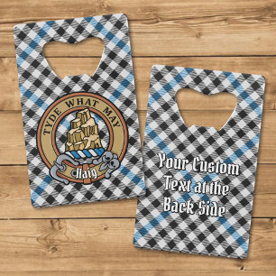 Clan Haig-Wappen über Check-Tartan Geldbeutel Flaschenöffner