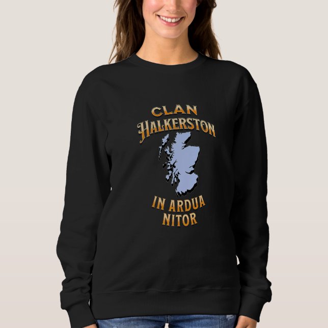 Clan Halkerston Scottish Motto Wappen Sweatshirt (Vorderseite)
