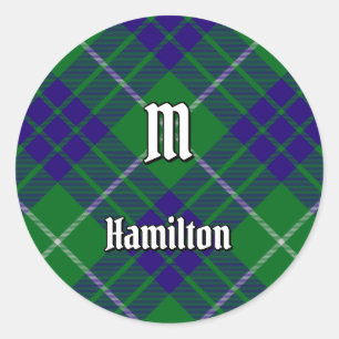 Clan Hamilton Chasse Tartan Classic Round Sticker