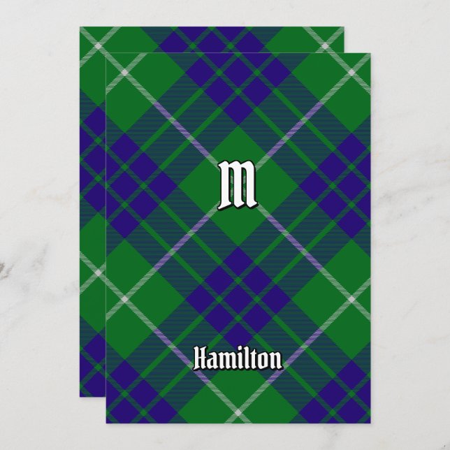 Clan Hamilton Chasse Tartan Invitation (Devant / Derrière)