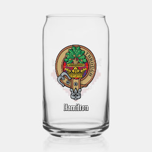 Clan Hamilton Crest sur Red Tartan