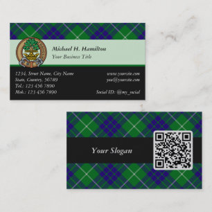 Clan Hamilton Hunting Tartan Business Card Visitenkarte