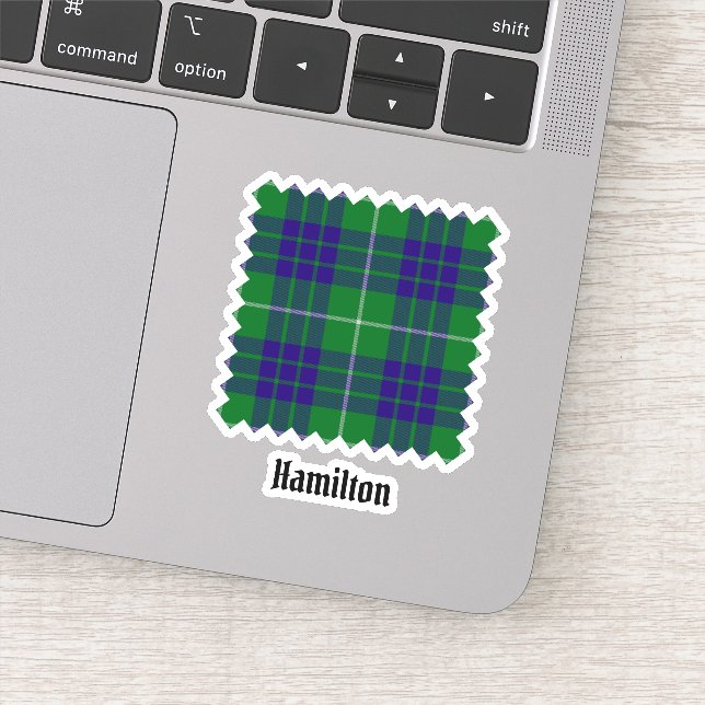 Clan Hamilton Hunting Tartan Sticker (Detail)