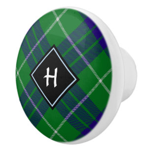 Clan Hamilton Jagd Tartan Keramik Knob Keramikknauf