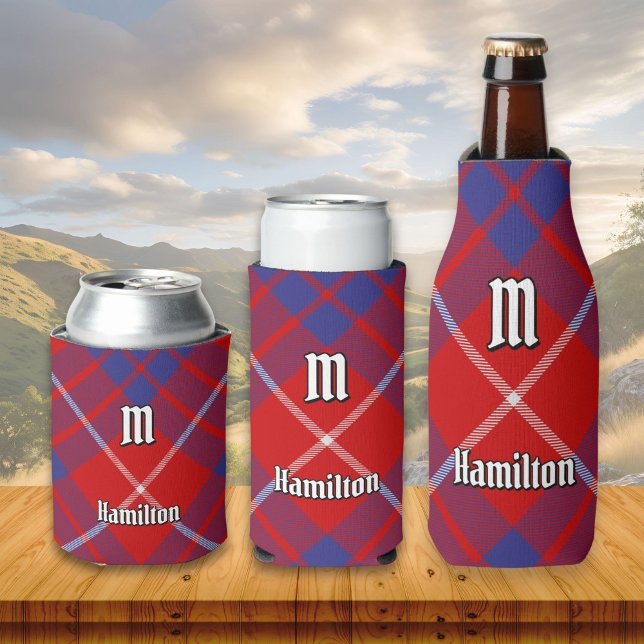 Clan Hamilton Red Tartan Can Cooler Dosenkühler (Von Creator hochgeladen)
