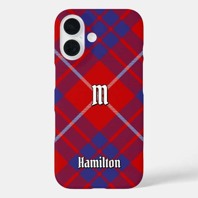 Clan Hamilton Red Tartan Case-Mate iPhone Case (Rückseite)