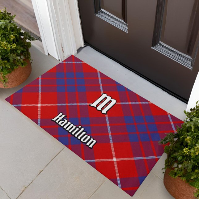 Clan Hamilton Red Tartan Doormat Fußmatte (Von Creator hochgeladen)