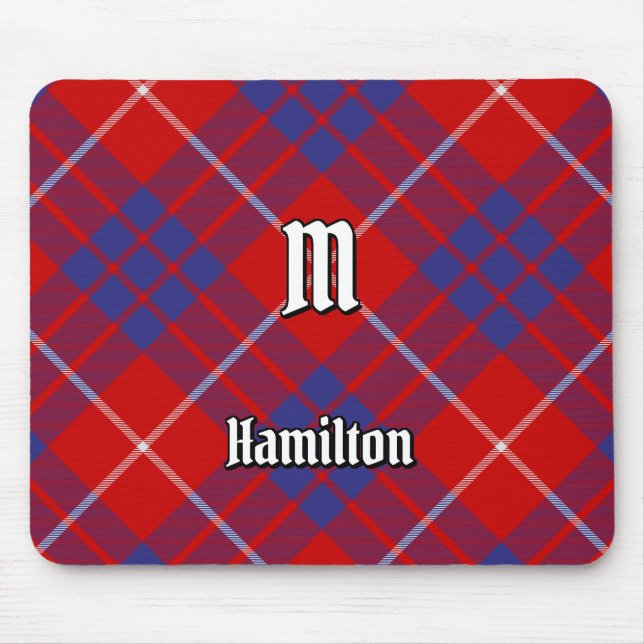 Clan Hamilton Red Tartan Mouse Pad Mousepad (Vorne)