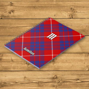 Clan Hamilton Red Tartan Notebook Notizblock