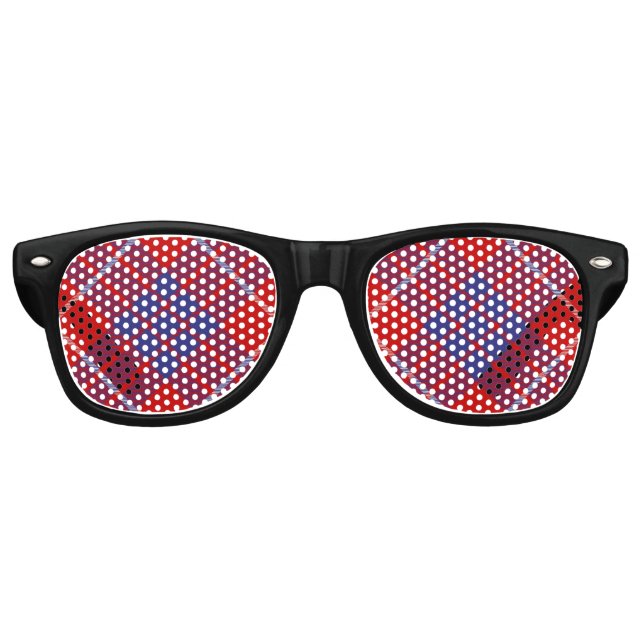 Clan Hamilton Red Tartan Retro Lunettes de soleil (Devant)