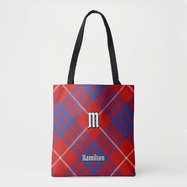 Clan Hamilton Red Tartan Tote Bag Tasche (Vorderseite)