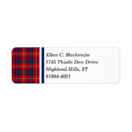 Clan Hamilton Red und Royal Blue Scottish Tartan