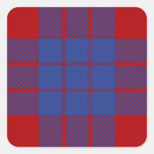 Clan Hamilton Tartan Quadratischer Aufkleber