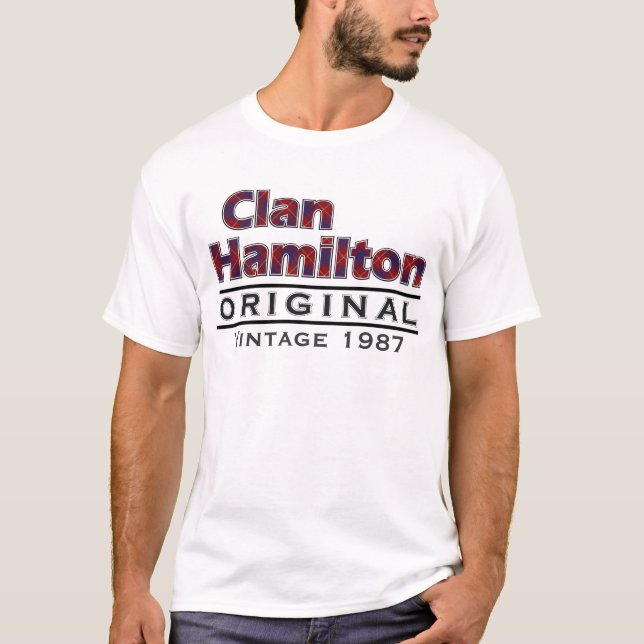 Clan Hamilton Vintag anpassen T-Shirt (Vorderseite)