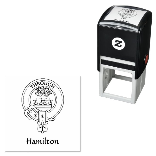 Clan Hamilton Wappen Rubber Briefmarke Permastempel (Beispiel)