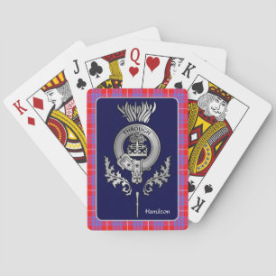 Clan Hamilton Wappen & Tartan Spielkarten
