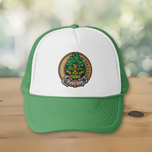 Clan Hamilton Wappen über Jagd Tartan Truckerkappe