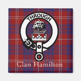 Clan Hamilton Wappen und Tartan Magnet