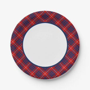 Clan-Hamiltontartan-Grenze Pappteller