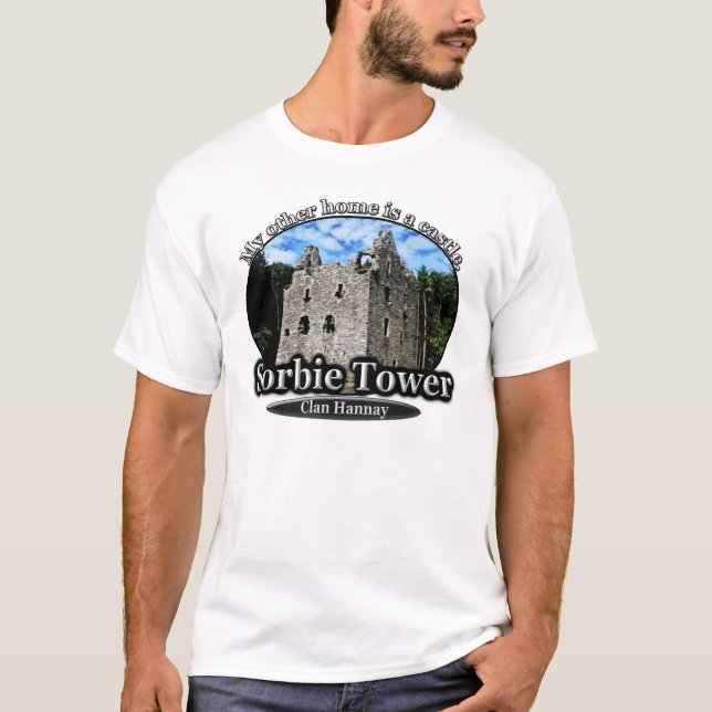 Clan Hannay Sorbie Turm-schottisches T-Shirt (Vorderseite)