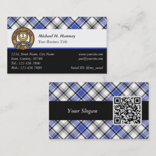 Clan Hannay Tartan Visitenkarte