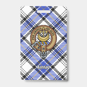 Clan Hannay-Wappen über Tartan Ausweis