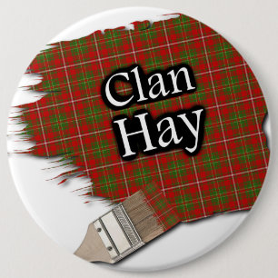 Clan Hay Tartan Paint Brush Button