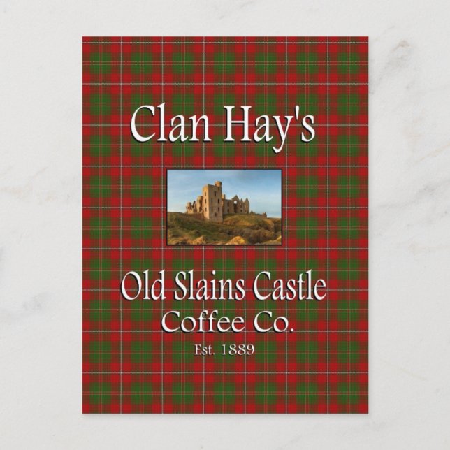 Clan Hays Old Slains Castle Coffee Co. Postkarte (Vorderseite)