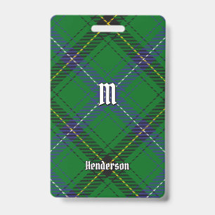 Clan Henderson Tartan Ausweis