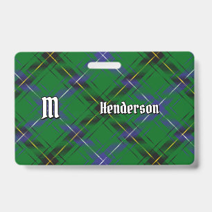 Clan Henderson Tartan Ausweis