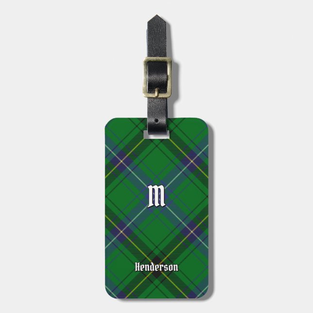 Clan Henderson Tartan Gepäckanhänger (Vorderseite vertikal)