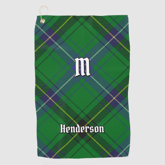 Clan Henderson Tartan Golfhandtuch (Vorderseite)
