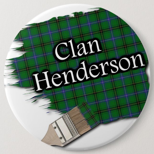 Clan Henderson Tartan Pinsel Button (Vorderseite)