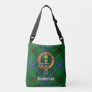 Clan Henderson Wappen über Tartan Tragetaschen Mit Langen Trägern