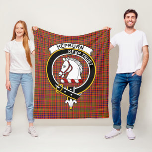Clan Hepburn Moderne Tartan Karierung Fleecedecke