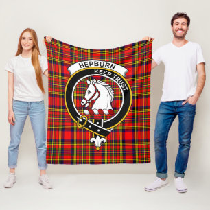 Clan Hepburn Tartan Kariert Fleecedecke