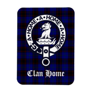 Clan Home Crest Badge and Tartan Magnet