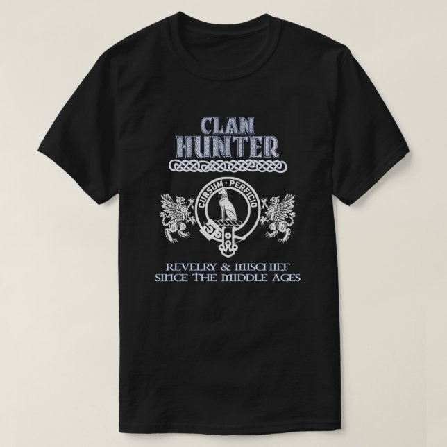 Clan Hunter Wappen Schottischer Clans Schottischer T-Shirt (Design vorne)