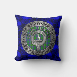 Clan Hunter Wappen & Tartan Knot Kissen