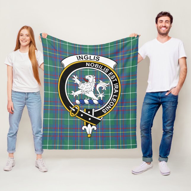 Clan Inglis Ancient Tartan Kariert Fleecedecke (Beispiel)