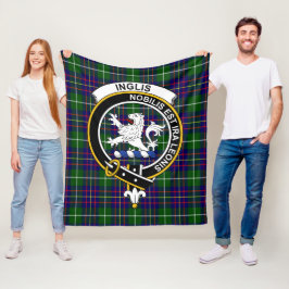 Clan Inglis Modern Tartan Kariert Fleecedecke