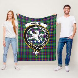 Clan Inglis Tartan Kariert Fleecedecke
