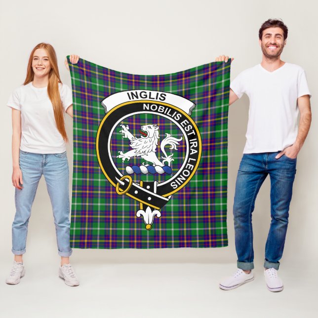 Clan Inglis Tartan Kariert Fleecedecke (Beispiel)