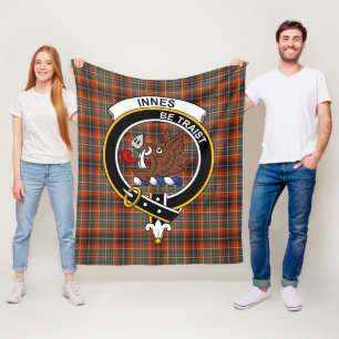 Clan Innes Antikes Tartan Plaid Fleecedecke