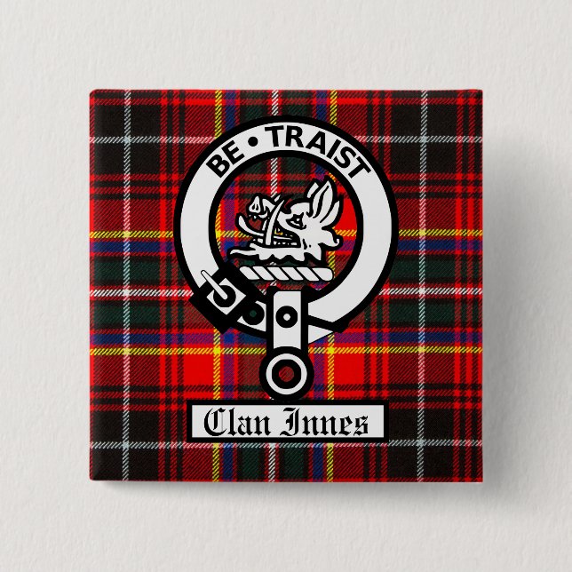 Clan Innes Crest Badge et Tartan (Devant)